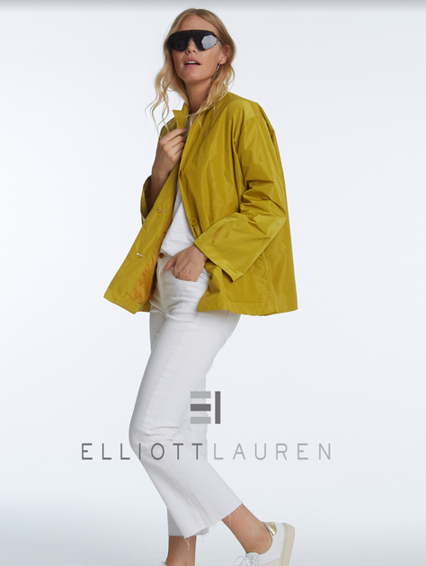 Elliott Lauren Chain Link Long Sleeve Button Front Relaxed Blouse