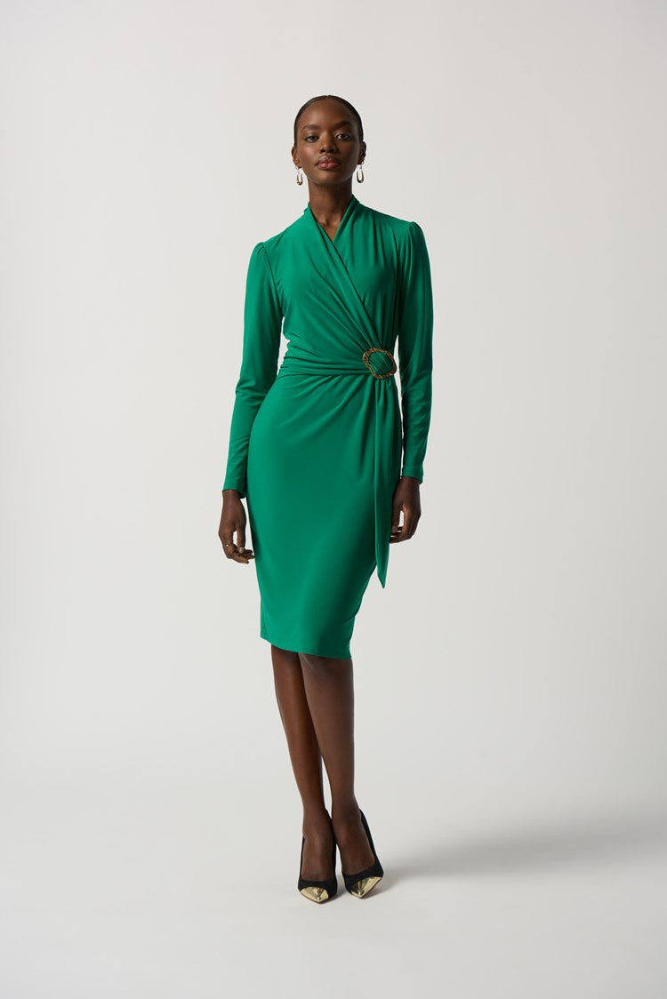 Joseph Ribkoff Draped Sleeve Dress