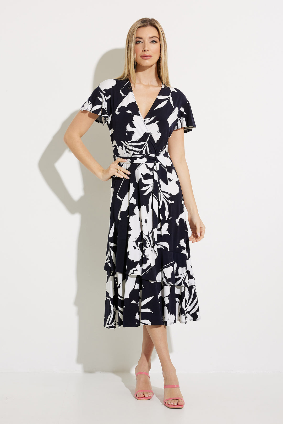 Joseph Ribkoff Floral Fit & Flare Dress – The Apple Tree